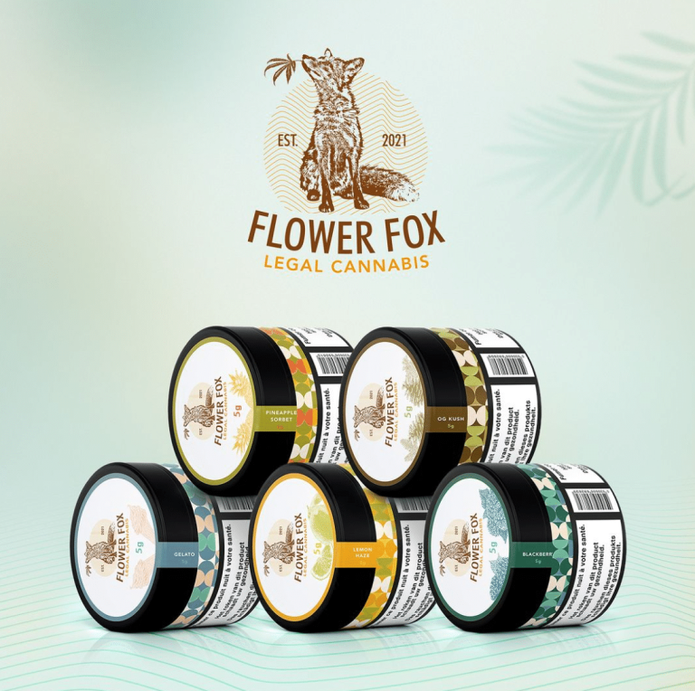 Pots de 5g Fleurs de CBD Cannahouse de la marque flower fox
